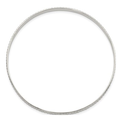 Sterling Silver Diamond-Cut Slip-On Bangle Bracelet – view 3