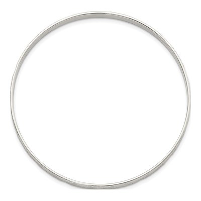 Sterling Silver Diamond-Cut Slip-On Bangle Bracelet – view 3