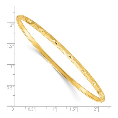 Gold-Plated Sterling Silver Diamond-Cut Slip-On Bangle Bracelet – view 3