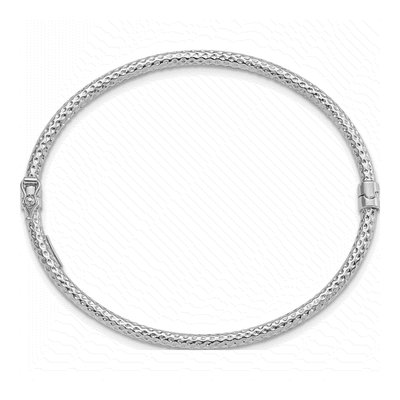 Sterling Silver Hinged Bangle Bracelet – view 3