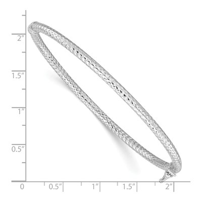 Sterling Silver Hinged Bangle Bracelet – view 4