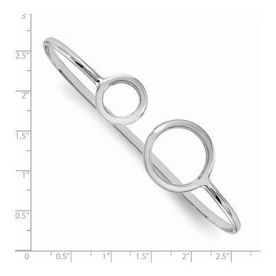 Sterling Silver Palm Circles Bangle Bracelet – view 4
