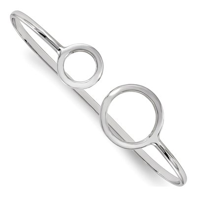 Sterling Silver Palm Circles Bangle Bracelet
