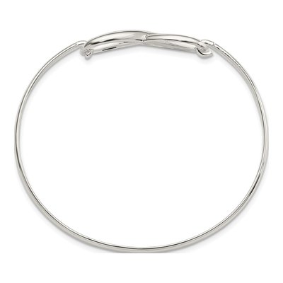 Sterling Silver Infinity Bangle Bracelet – view 3