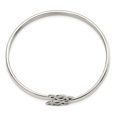 Sterling Silver Celtic Flexible Cuff Bracelet – view 3