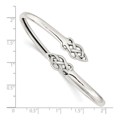 Sterling Silver Celtic Flexible Cuff Bracelet – view 4