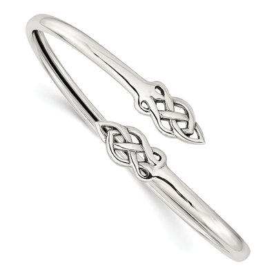 Sterling Silver Celtic Flexible Cuff Bracelet