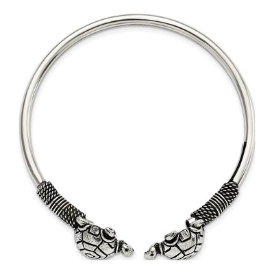 Sterling Silver Turtle Cuff Bracelet – view 3