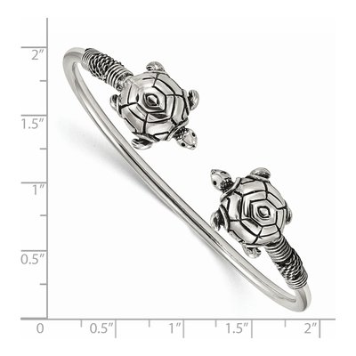 Sterling Silver Turtle Cuff Bracelet – view 4
