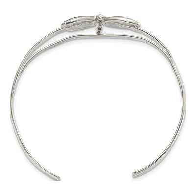 Sterling Silver Abalone Dragonfly Cuff Bracelet – view 2