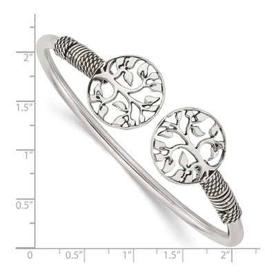 Sterling Silver Tree Cuff Bracelet – view 4