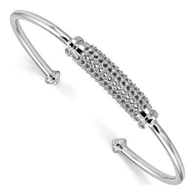 Sterling Silver CZ Cuff Bracelet