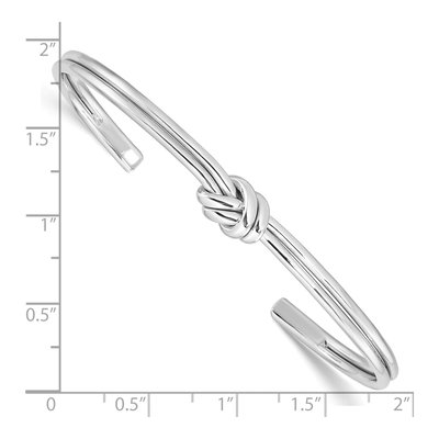 Sterling Silver Knot Cuff Bracelet – view 4
