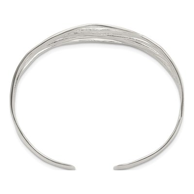 Sterling Silver Multi-Strand Cuff Bracelet – view 3