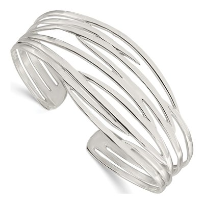 Sterling Silver Multi-Strand Cuff Bracelet