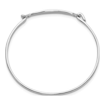 Sterling Silver Girls' ID Bangle Bracelet – view 3