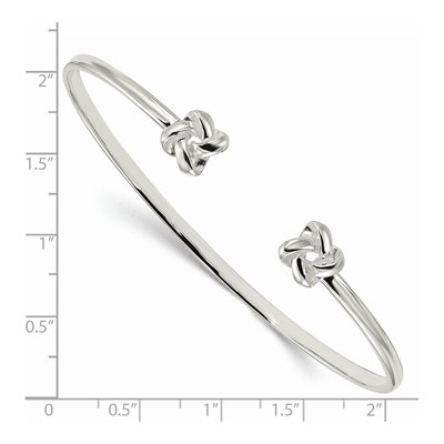 Sterling Silver Love Knot Cuff Bracelet – view 4