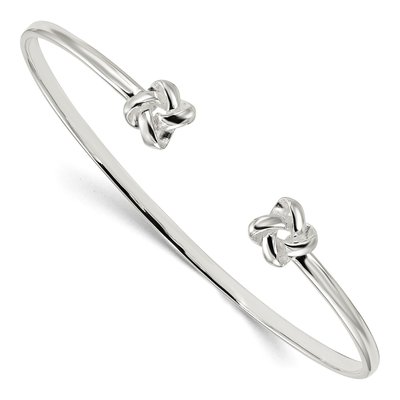 Sterling Silver Love Knot Cuff Bracelet
