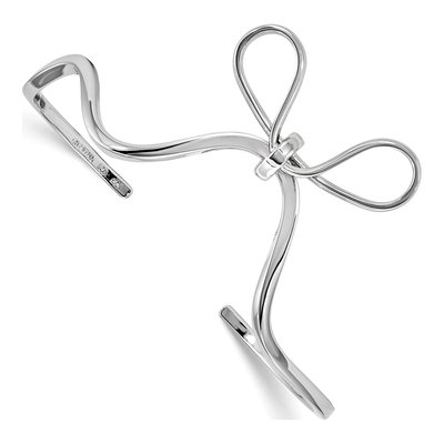 Sterling Silver Ribbon Bow Cuff Bracelet
