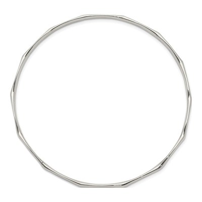 Sterling Silver Scalloped Slip-On Bangle Bracelet – view 3