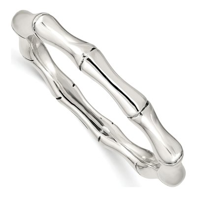 Sterling Silver Bamboo Bangle Bracelet