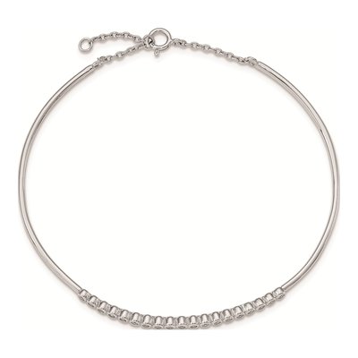 Sterling Silver CZ Kids' Bangle Bracelet – view 3