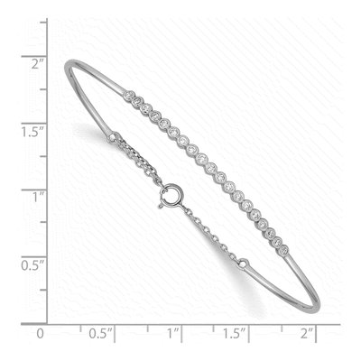 Sterling Silver CZ Kids' Bangle Bracelet – view 4