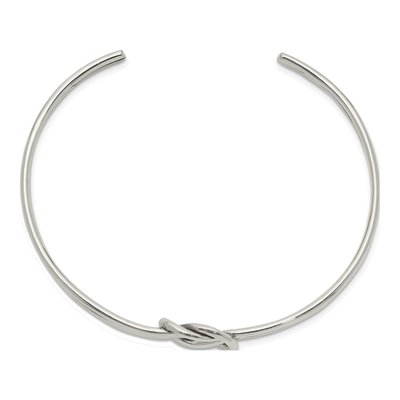 Sterling Silver Knot Cuff Bracelet – view 3