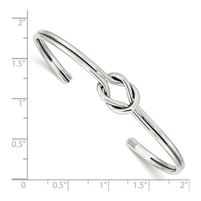 Sterling Silver Knot Cuff Bracelet – view 4