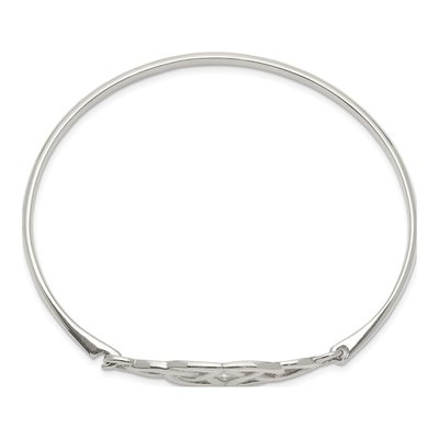 Sterling Silver Celtic Bangle Bracelet – view 3