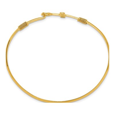 Gold-Plated Sterling Silver Cross Bangle Bracelet – view 2