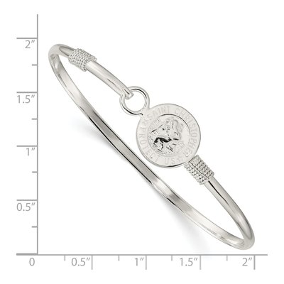 Sterling Silver Saint Christopher Bangle Bracelet – view 4