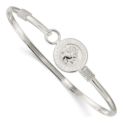 Sterling Silver Saint Christopher Bangle Bracelet