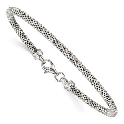 Sterling Silver Textured Bangle Bracelet
