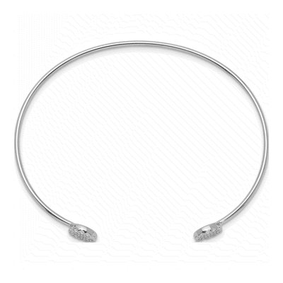 Sterling Silver CZ Cuff Bracelet – view 3