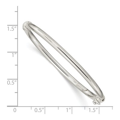 Sterling Silver Hinged Baby Bangle Bracelet – view 4
