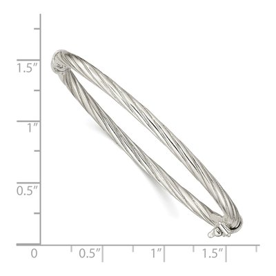 Sterling Silver Twisted Baby Bangle Bracelet – view 4