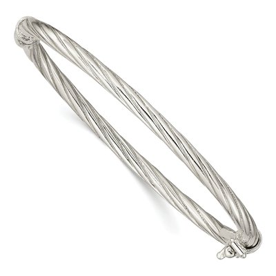 Sterling Silver Twisted Baby Bangle Bracelet