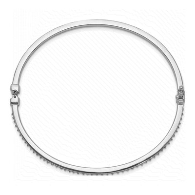 Sterling Silver Diamond Bangle Bracelet – view 2