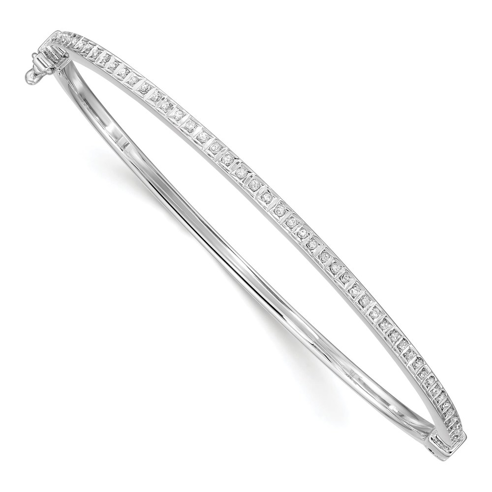 Sterling Silver Diamond Bangle Bracelet