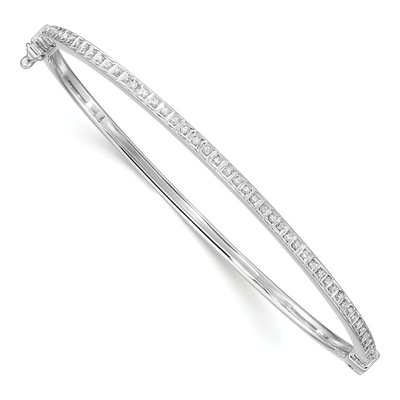 Sterling Silver Diamond Bangle Bracelet