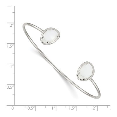Sterling Silver Chalcedony Cuff Bracelet – view 4