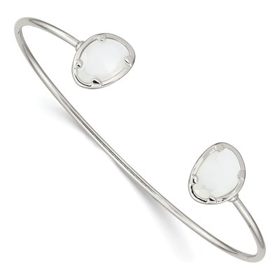 Sterling Silver Chalcedony Cuff Bracelet