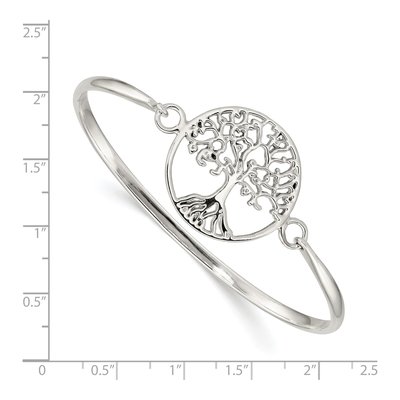 Sterling Silver Tree of Life Bangle Bracelet – view 4