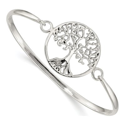 Sterling Silver Tree of Life Bangle Bracelet