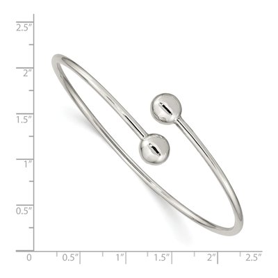 Sterling Silver Flexible Cuff Bracelet – view 4