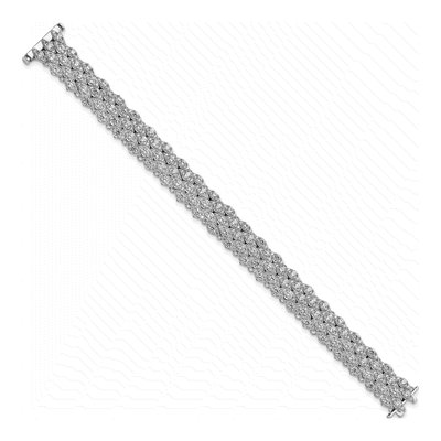 Sterling Silver CZ Mesh Bracelet – view 2
