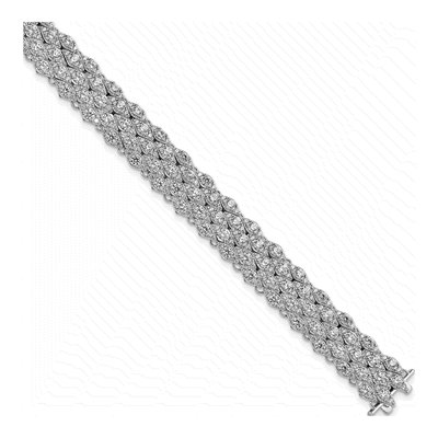 Sterling Silver CZ Mesh Bracelet