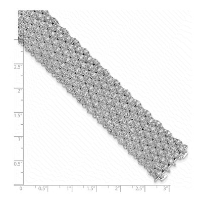 Sterling Silver CZ Mesh Bracelet – view 4