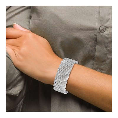 Sterling Silver CZ Mesh Bracelet – view 5